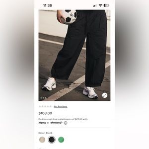 Free People Black Cargo Pants